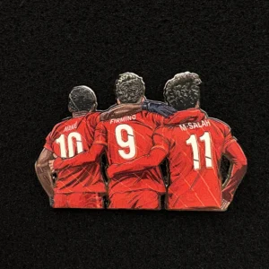 Liverpool memorabilia badge & pin featuring the iconic front three